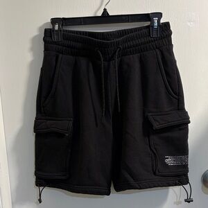 H&M Black Cargo Shorts for Men